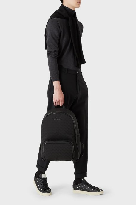 Emporio Armani Marka Logolu Erkek Sırt Çantası Y4O315 Y022V 81336 SİYAH - Emporio Armani (1)