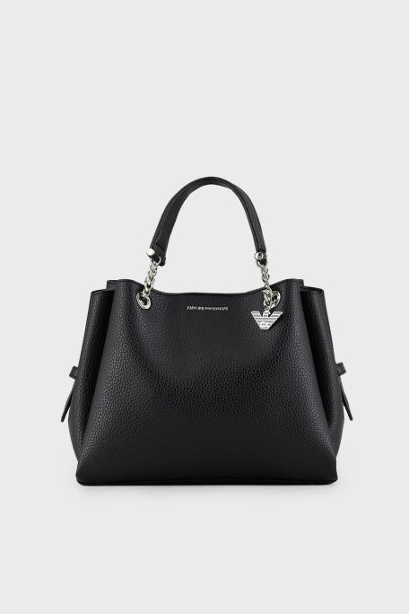 Emporio Armani Marka Logolu Çıkarılabilir Omuz Askılı Bayan Çanta Y3D159 YFN6E 81386 SİYAH - Emporio Armani