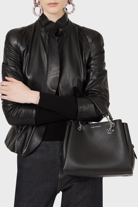 Emporio Armani Marka Logolu Çıkarılabilir Omuz Askılı Bayan Çanta Y3D159 YFN6E 81386 SİYAH - Emporio Armani (1)