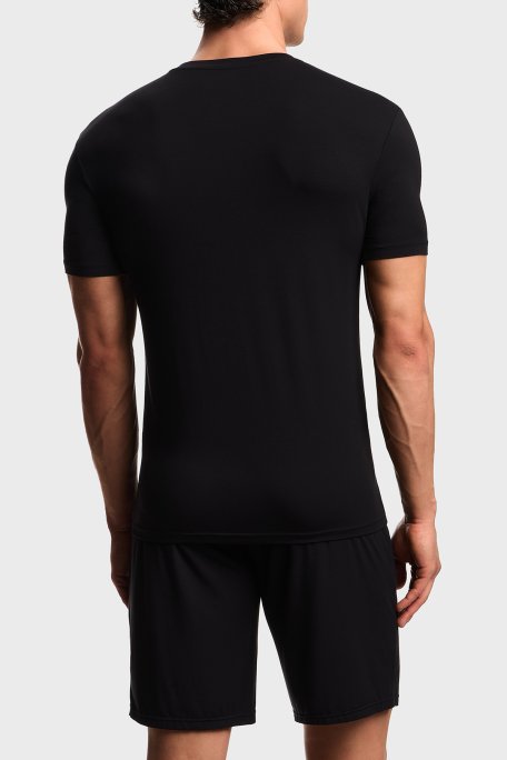 Emporio Armani Modal Slim Fit Logolu Bisiklet Yaka Erkek T Shirt EM000379 AF18894 UC001 SİYAH - Emporio Armani (1)