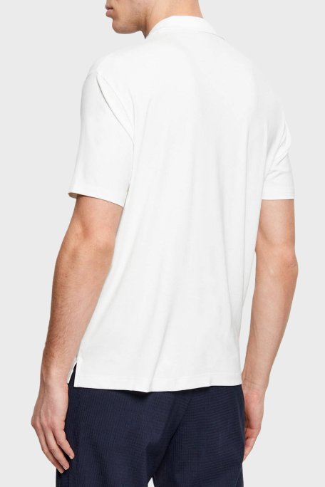 Emporio Armani Modal ve İpek Karışımlı Regular Fit Düğmeli Erkek Polo EM004526 AF13721 U0003 BEYAZ - Emporio Armani (1)