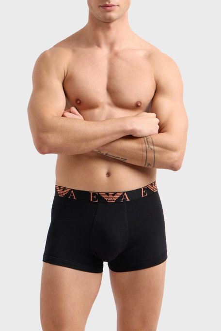 Emporio Armani Monogram Logolu Streç Pamuklu 3 Pack Erkek Boxer EM000259 AF10778 MC061 SİYAH - Emporio Armani (1)