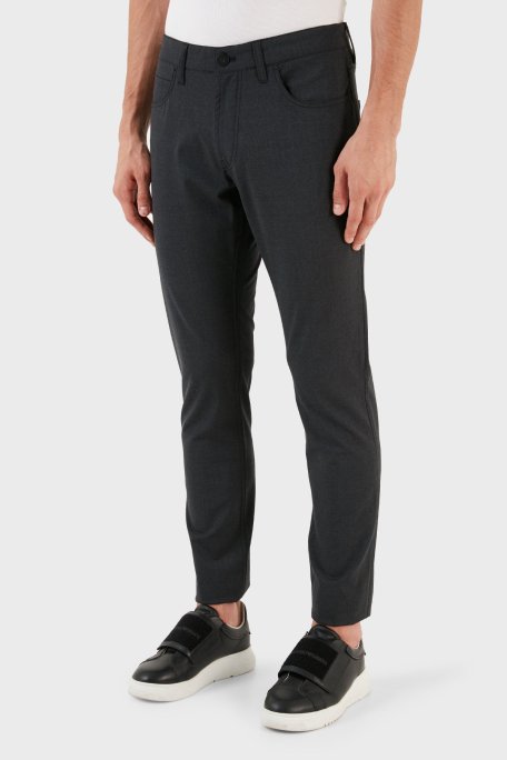 Emporio Armani Normal Bel Slim Fit Yünlü Erkek Pantolon H41PJ5 01506 630 ANTRASİT - Emporio Armani (1)