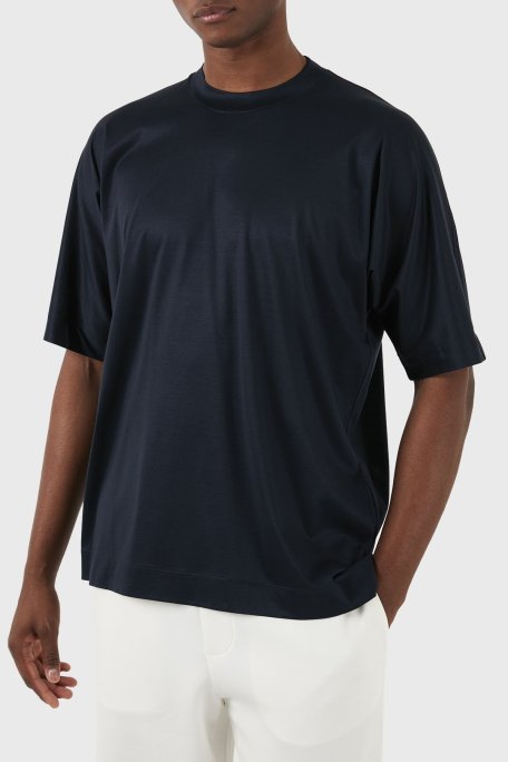 Emporio Armani Oversize Fit Bisiklet Yaka Erkek T Shirt 3D1TG2 1JUVZ 0920 LACİVERT - Emporio Armani (1)