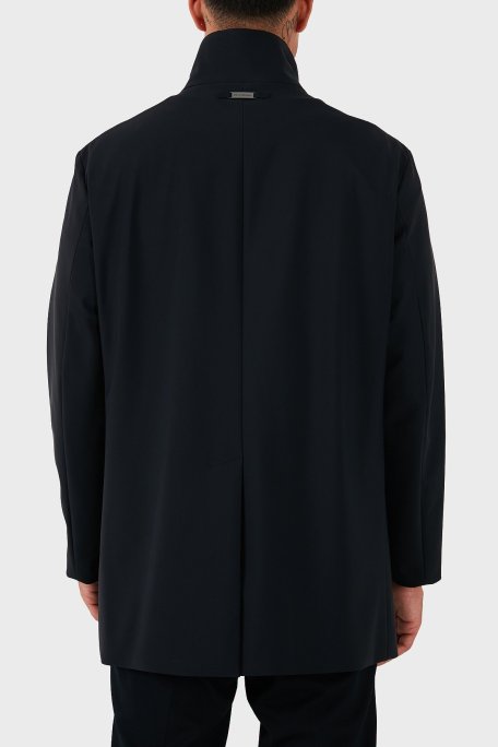 Emporio Armani Pamuk Karışımlı Dik Yaka Regular Fit Erkek Trençkot 8N1L81 1NZAZ 0920 LACİVERT - Emporio Armani (1)