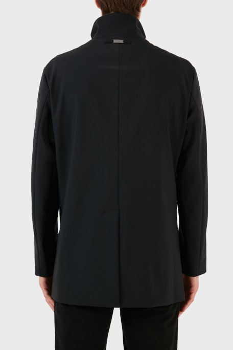 Emporio Armani Pamuk Karışımlı Dik Yaka Regular Fit Erkek Trençkot 8N1L81 1NZAZ 0999 SİYAH - Emporio Armani (1)