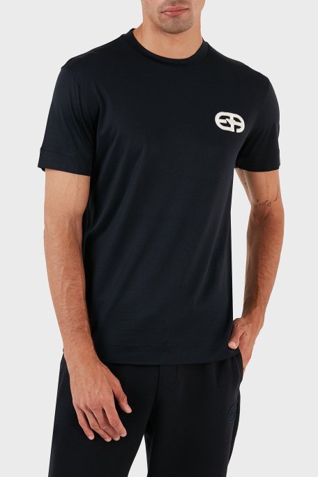 Emporio Armani Pamuk Karışımlı Regular Fit Bisiklet Yaka Erkek T Shirt 8N1TF5 1JUVZ 0920 LACİVERT - Emporio Armani (1)