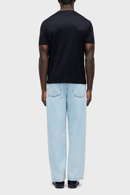 Emporio Armani Pamuk Karışımlı Regular Fit Bisiklet Yaka Erkek T Shirt EM004581 AF10017 UB118 LACİVERT - Emporio Armani (1)