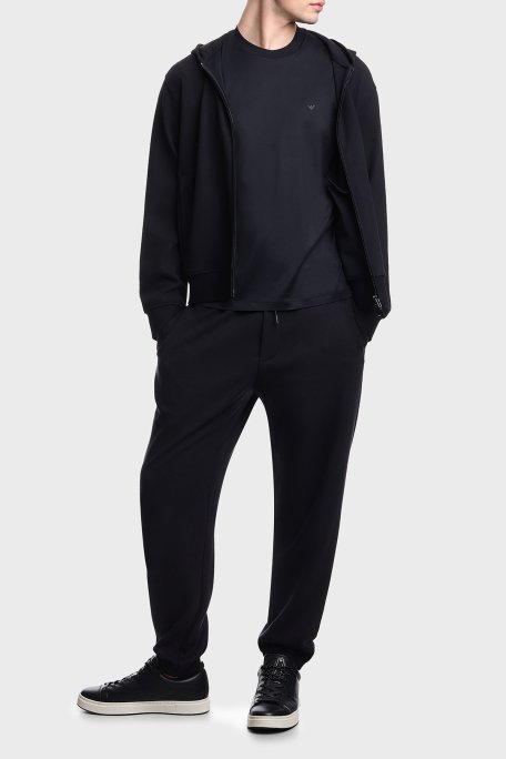 Emporio Armani Pamuk Karışımlı Regular Fit Bisiklet Yaka Erkek T Shirt EM005491 AF24839 UB118 LACİVERT - Emporio Armani (1)