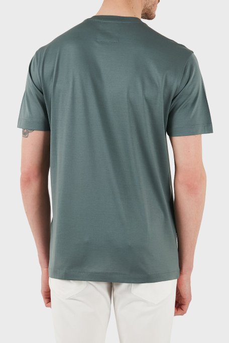 Emporio Armani Pamuk Karışımlı Regular Fit Bisiklet Yaka Logolu Erkek T Shirt 8N1TD8 1JUVZ U9083 YEŞİL - Emporio Armani (1)