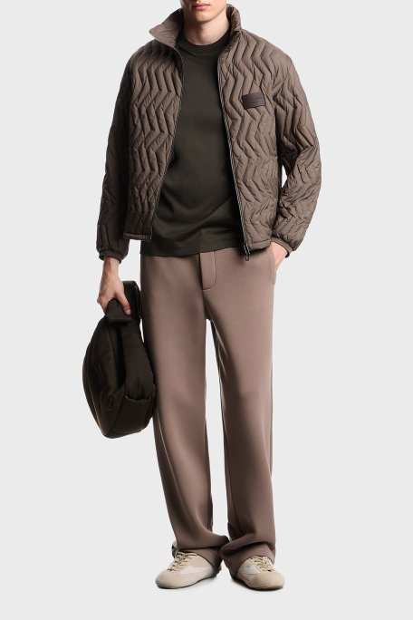 Emporio Armani Pamuk Karışımlı Regular Fit Logolu Bisiklet Yaka Erkek T Shirt EM002963 AF10761 U8120 HAKİ - Emporio Armani (1)