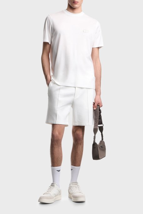 Emporio Armani Pamuk Karışımlı Regular Fit Logolu Bisiklet Yaka Erkek T Shirt EM004585 AF10017 U0003 BEYAZ - Emporio Armani (1)