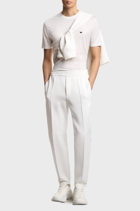 Emporio Armani Pamuk Karışımlı Regular Fit Logolu Bisiklet Yaka Erkek T Shirt EM004592 AF13747 U0003 BEYAZ - Emporio Armani (1)