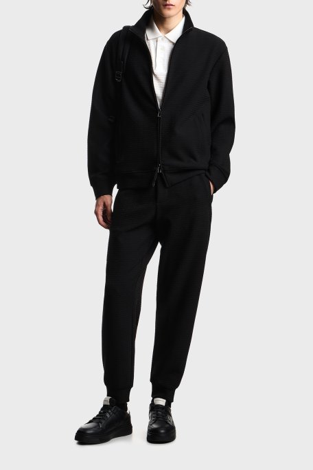 Emporio Armani Pamuk Karışımlı Regular Fit Logolu Yüksek Bel Erkek Pantolon EM004535 AF13700 FC293 SİYAH - Emporio Armani (1)