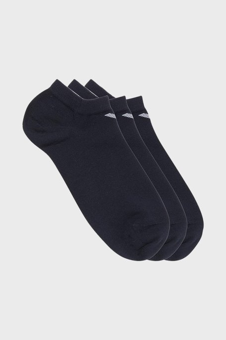 Emporio Armani Pamuklu 3 Pack Erkek Çorap 300038 CC134 00135 LACİVERT - Emporio Armani
