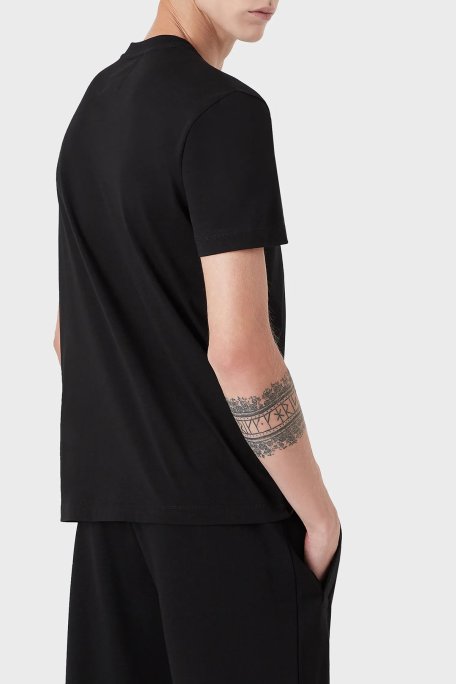 Emporio Armani Pamuklu Baskılı Regular Fit Bisiklet Yaka Erkek T Shirt 8N1TN5 1JPZZ 0021 SİYAH - Emporio Armani (1)