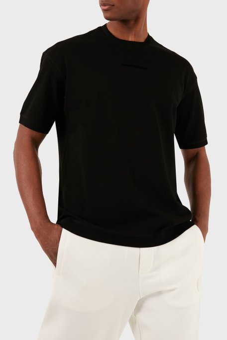 Emporio Armani Pamuklu Bisiklet Yaka Regular Fit Erkek T Shirt 3D1TC8 1JTKZ 0999 SİYAH - Emporio Armani