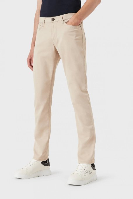 Emporio Armani Pamuklu Cepli Slim Fit Jeans Erkek Kot Pantolon 8N1J06 1GN0Z 0142 AÇIK BEJ - Emporio Armani