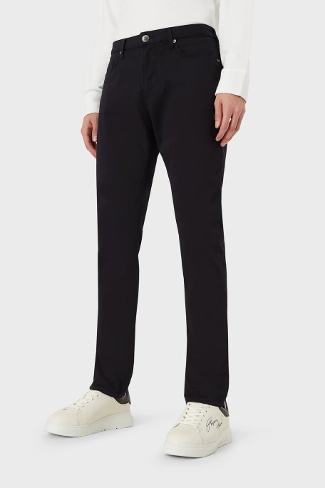 Emporio Armani Pamuklu Cepli Slim Fit Jeans Erkek Kot Pantolon 8N1J06 1GN0Z 0920 LACİVERT - Emporio Armani