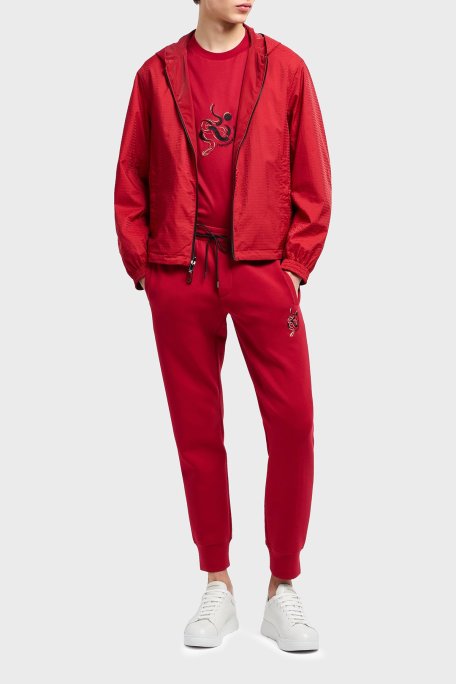 Emporio Armani Pamuklu Karışımlı Regular Fit Bisiklet Yaka Erkek T Shirt EM001702 AF10017 U5078 KIRMIZI - Emporio Armani (1)