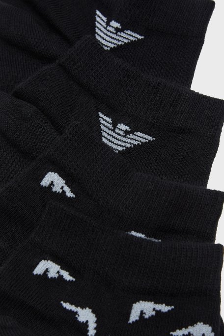 Emporio Armani Pamuklu Logolu 2 Pack Erkek Çorap EM000538 AF20085 MC402 SİYAH - Emporio Armani (1)