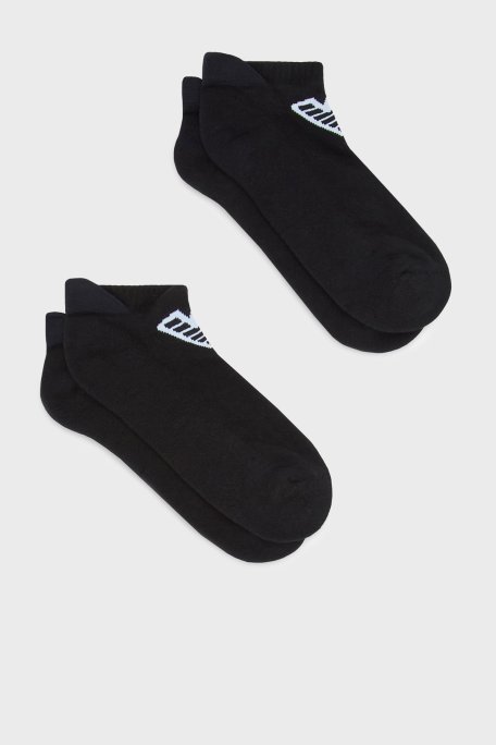 Emporio Armani Pamuklu Logolu 2 Pack Erkek Çorap EM003751 AF20084 MC005 SİYAH - Emporio Armani