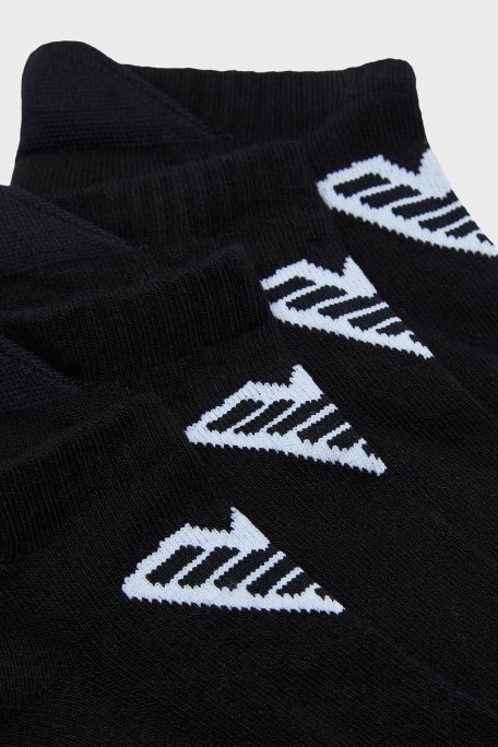 Emporio Armani Pamuklu Logolu 2 Pack Erkek Çorap EM003751 AF20084 MC005 SİYAH - Emporio Armani (1)