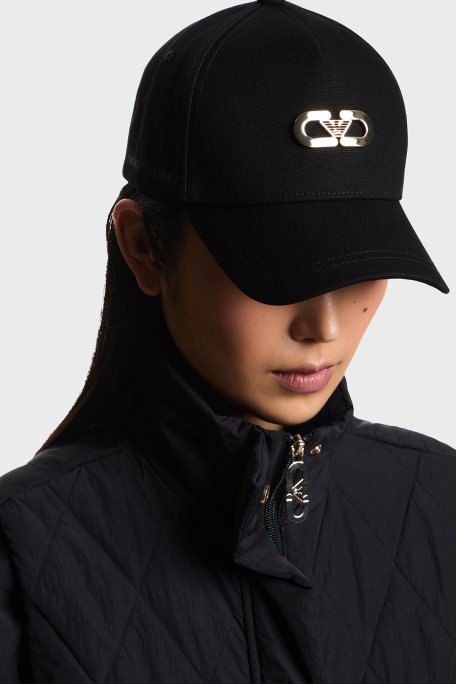 Emporio Armani Pamuklu Logolu Kadın Şapka EW004011 AF14765 UC001 SİYAH - Emporio Armani (1)