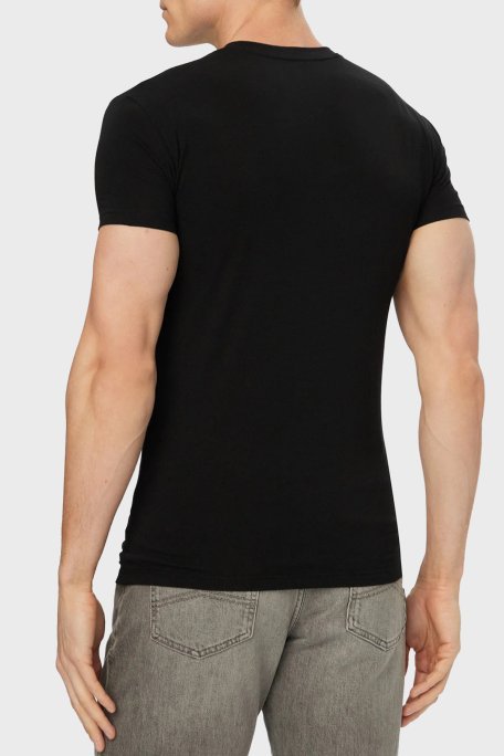 Emporio Armani Pamuklu Logolu Bisiklet Yaka Erkek T Shirt EM000375 AF18890 UC001 SİYAH - Emporio Armani (1)