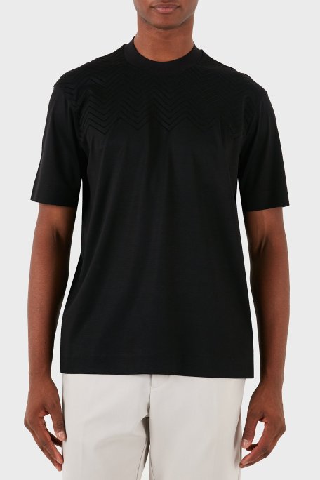 Emporio Armani Pamuklu Logolu Regular Fit Bisiklet Yaka Erkek T Shirt 6D1T91 1JOSZ 0999 SİYAH - Emporio Armani