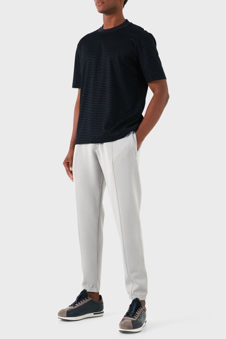 Emporio Armani Pamuklu Logolu Regular Fit Bisiklet Yaka Erkek T Shirt 6D1TD5 1JOSZ 0920 LACİVERT - Emporio Armani (1)