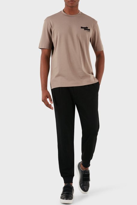 Emporio Armani Pamuklu Logolu Regular Fit Bisiklet Yaka Erkek T Shirt 6D1TD7 1JOCZ 0150 BEJ - Emporio Armani (1)