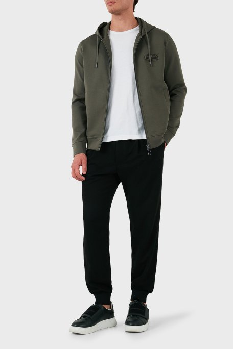 Emporio Armani Pamuklu Logolu Regular Fit Kapüşonlu Erkek Sweat 8N1ML6 1JHSZ 06K0 HAKİ - Emporio Armani (1)