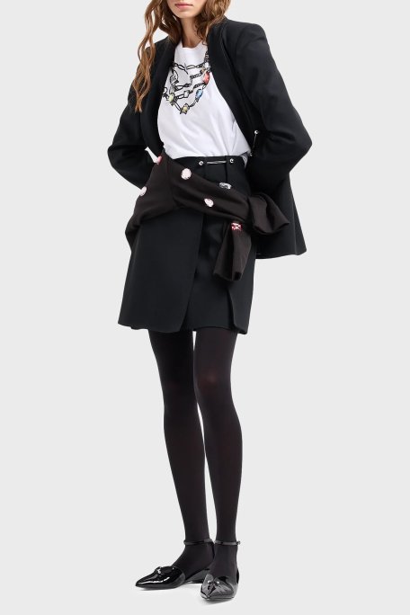 Emporio Armani Pamuklu Regular Fit Bisiklet Yaka Bayan T Shirt 3D2T8A 2JKAZ 0100 BEYAZ - Emporio Armani (1)