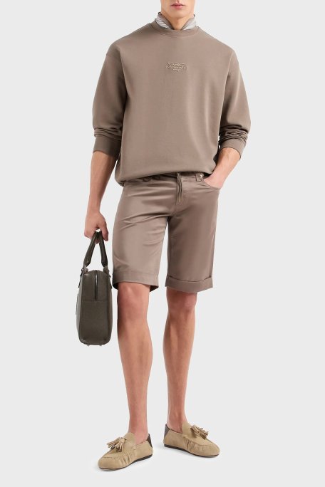 Emporio Armani Pamuklu Regular Fit Bisiklet Yaka Erkek Sweat 3D1M62 1JHSZ 0440 KAHVE - Emporio Armani (1)