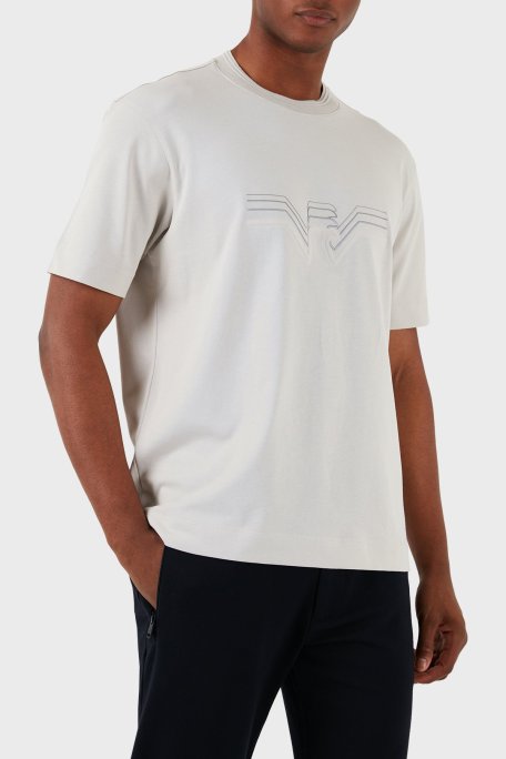 Emporio Armani Pamuklu Regular Fit Bisiklet Yaka Erkek T Shirt 3D1T89 1JWZZ 0646 GRİ - Emporio Armani (1)