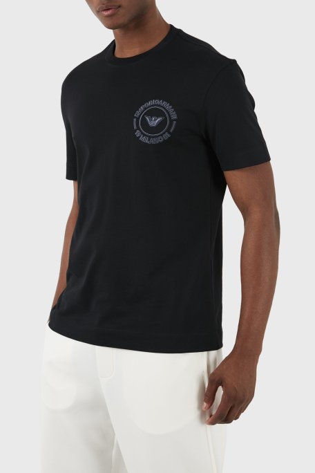 Emporio Armani Pamuklu Regular Fit Bisiklet Yaka Erkek T Shirt 3D1TG8 1JOCZ 0051 SİYAH - Emporio Armani (1)