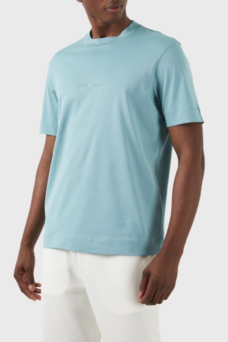 Emporio Armani Pamuklu Regular Fit Bisiklet Yaka Erkek T Shirt 3D1TH3 1JOCZ 0749 TURKUAZ - Emporio Armani (1)