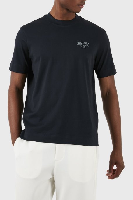 Emporio Armani Pamuklu Regular Fit Bisiklet Yaka Erkek T Shirt 3D1TH3 1JOCZ 09Q7 LACİVERT - Emporio Armani