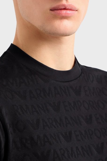 Emporio Armani Pamuklu Regular Fit Bisiklet Yaka Erkek T Shirt 3D1TH5 1JORZ 0999 SİYAH - Emporio Armani (1)