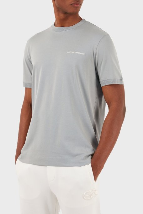 Emporio Armani Pamuklu Regular Fit Bisiklet Yaka Erkek T Shirt 3D1TN3 1JOCZ 0665 GRİ - Emporio Armani (1)