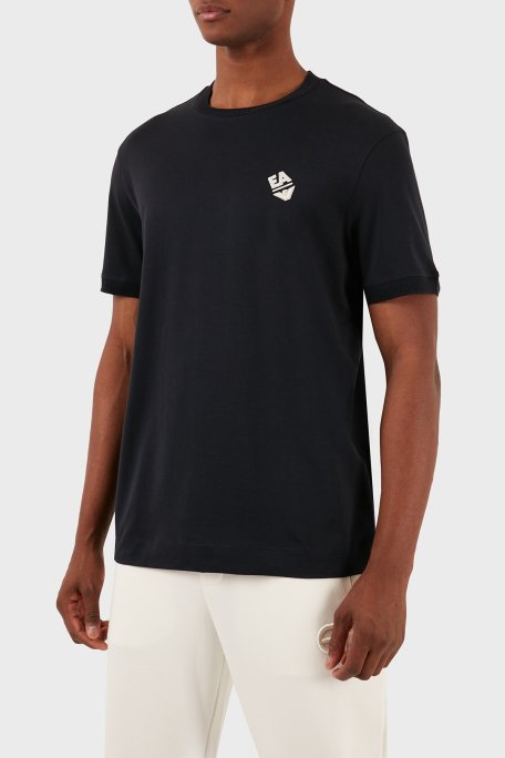 Emporio Armani Pamuklu Regular Fit Bisiklet Yaka Erkek T Shirt 3D1TN3 1JOCZ 0965 LACİVERT - Emporio Armani