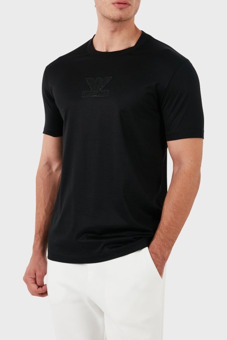 Emporio Armani Pamuklu Regular Fit Bisiklet Yaka Erkek T Shirt 3D1TP3 1JUVZ 0999 SİYAH - Emporio Armani (1)