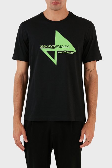 Emporio Armani Pamuklu Regular Fit Bisiklet Yaka Erkek T Shirt 6R1T6Q 1J7FZ 0999 SİYAH - Emporio Armani