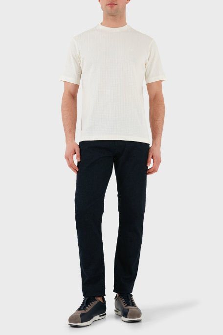 Emporio Armani Pamuklu Regular Fit Bisiklet Yaka Erkek T Shirt EM001728 AF14874 F1053 EKRU - Emporio Armani (1)