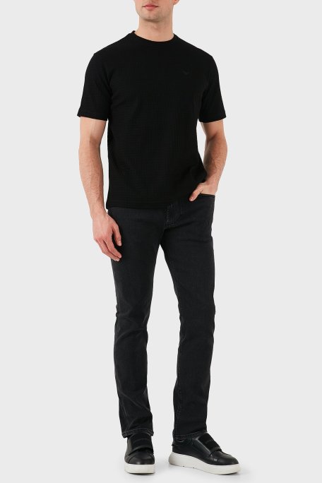 Emporio Armani Pamuklu Regular Fit Bisiklet Yaka Erkek T Shirt EM001728 AF14874 FC006 SİYAH - Emporio Armani (1)