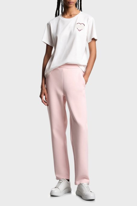 Emporio Armani Pamuklu Regular Fit Bisiklet Yaka Minimal Desenli Bayan T Shirt EW002608 AF18844 U0006 BEYAZ - Emporio Armani (1)