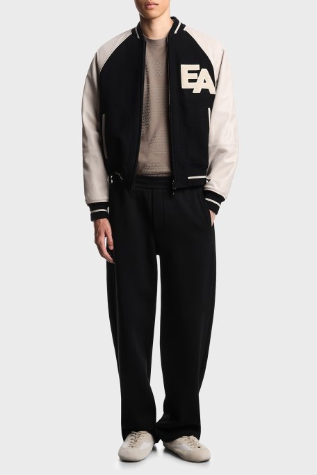 Emporio Armani Pamuklu Regular Fit Bisiklet Yaka Tamamı Logolu Erkek T Shirt EM002957 AF10017 F6130 KAHVE - Emporio Armani (1)