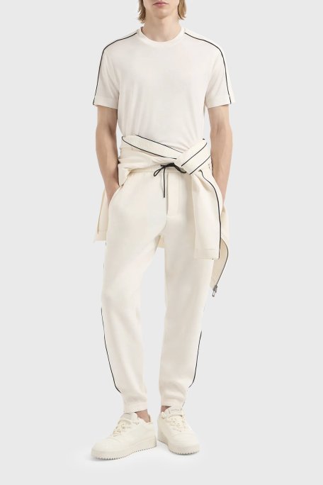 Emporio Armani Pamuklu Regular Fit Dik Yaka Erkek Sweat 3D1M69 1JHSZ 0128 EKRU - Emporio Armani (1)