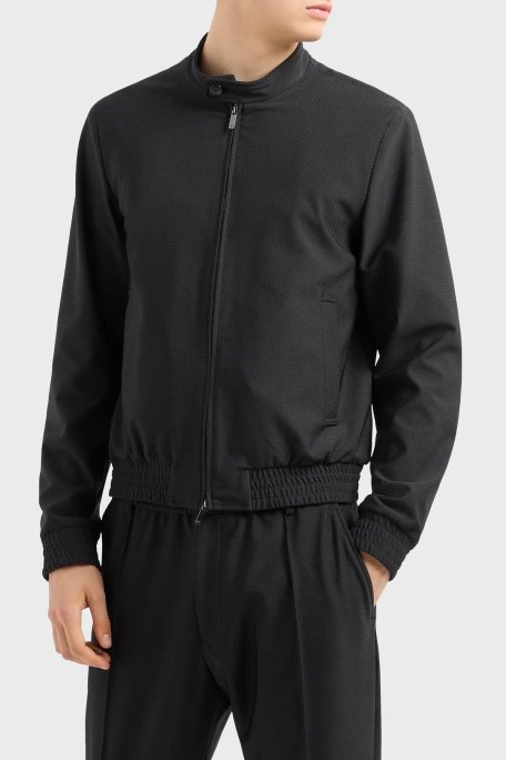 Emporio Armani Pamuklu Regular Fit Erkek Ceket EM000185 TE11109 UC001 SİYAH - Emporio Armani